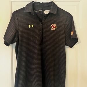 Boston College Men’s Medium Under Amour Black/Gray Short Sleeved Polo
